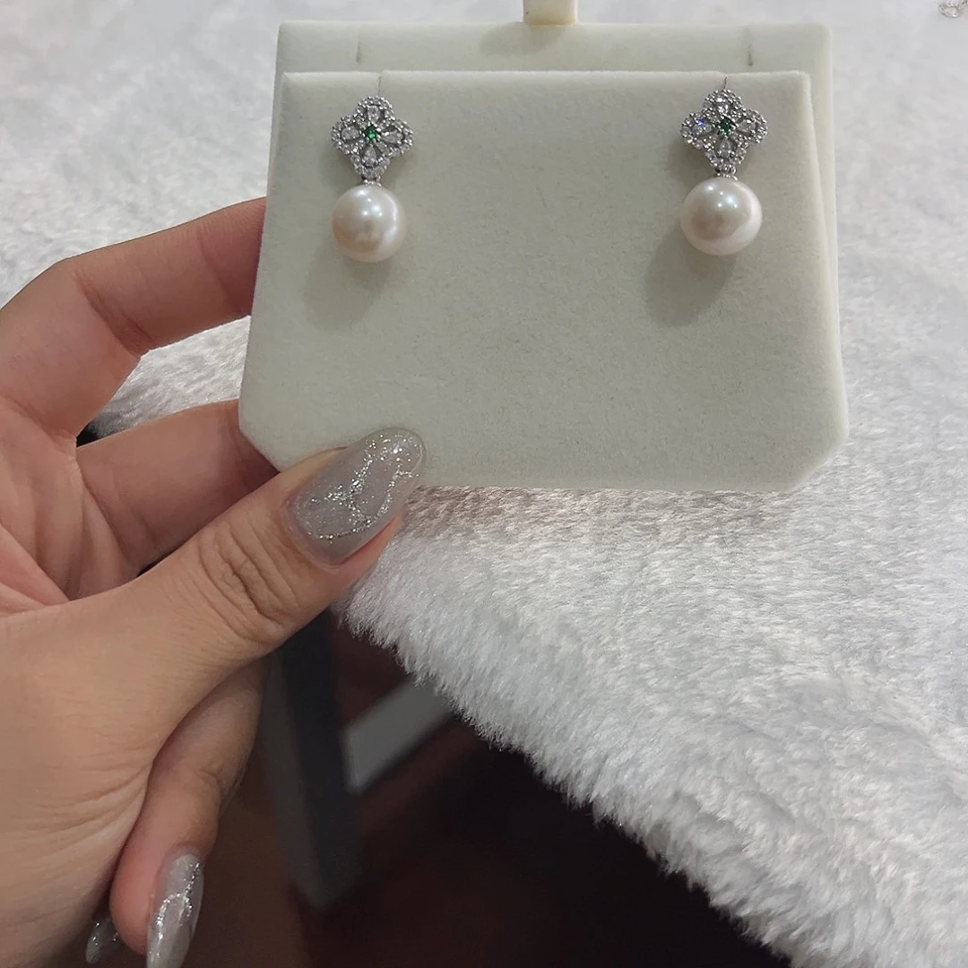 耳饰淡水珍珠银S925镶嵌