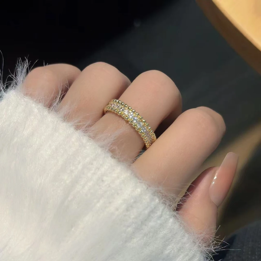 铜合金戒指 时尚轻奢款气质戒指潮流女生开口戒