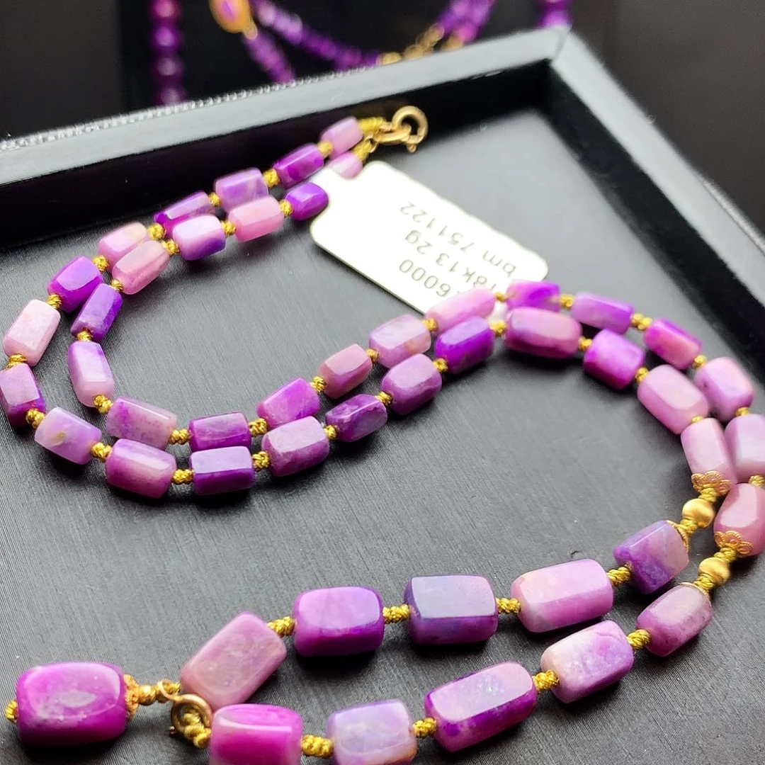 苏纪石（舒俱来）18K金镶嵌项链