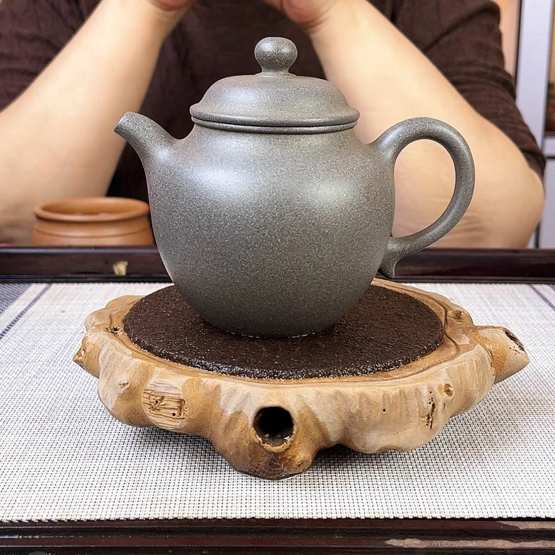 紫砂茶壶宜兴紫砂青灰段280c c