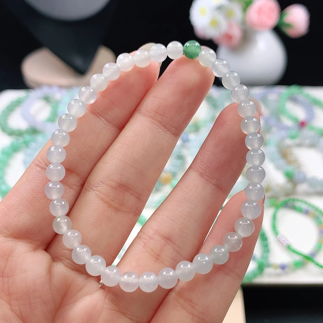 翡翠未镶嵌手链4.9mm