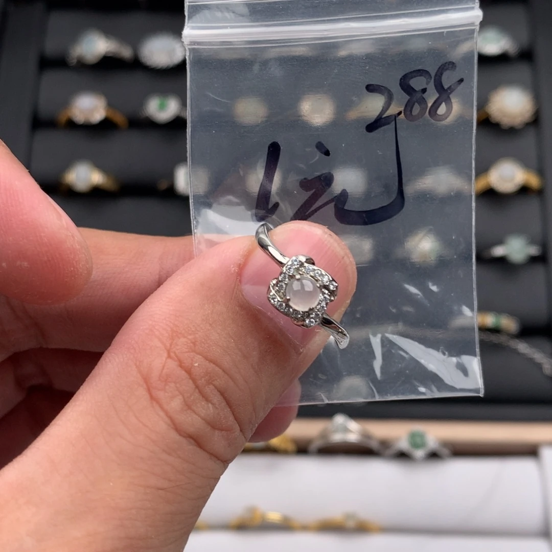 亿****翡翠银S925镶嵌戒圈288