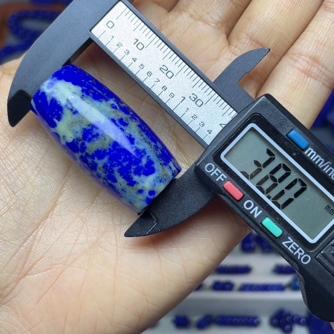 青金石未镶嵌19×38mm桶珠配饰