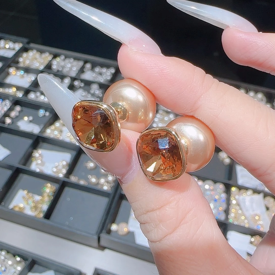 锆石铜合金925银耳环