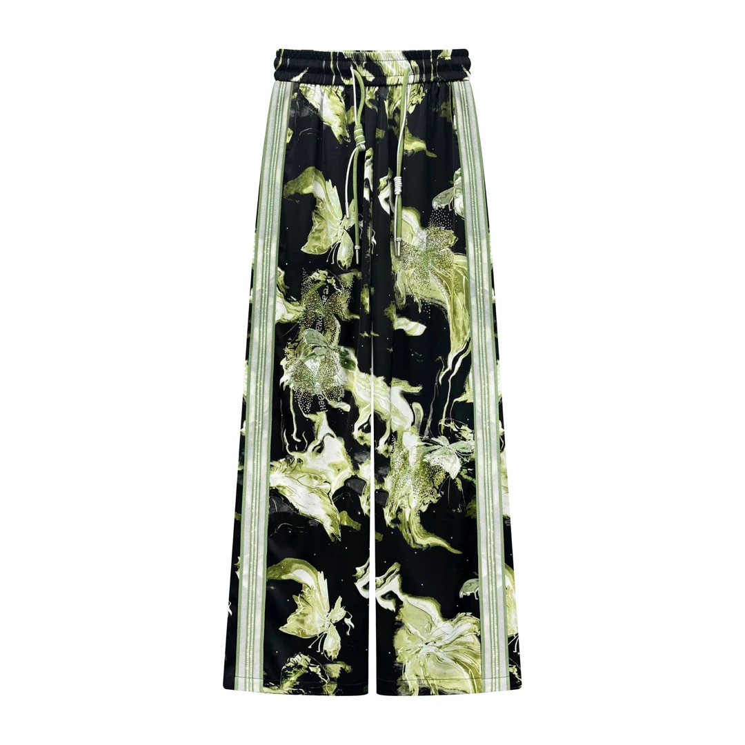 【蝶影青踪】新款时尚烫钻休闲气质减龄百搭裤子#6806