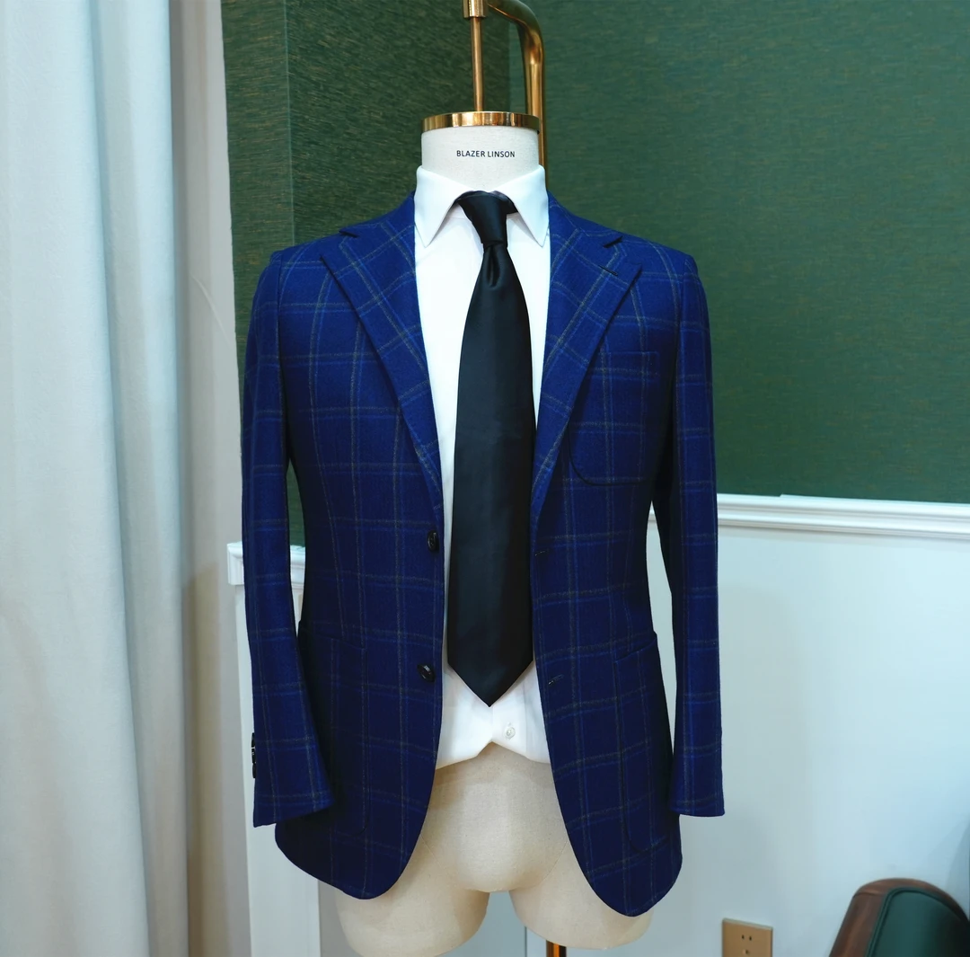 【Blazer Lison孤品】进口面料手工半麻衬西服新年福利男士时尚