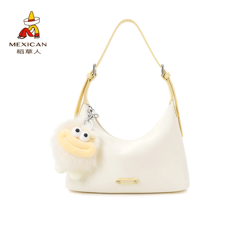 Mexican/稻草人2025夏季新款拉链暗袋单根轻奢单肩包通勤百搭测