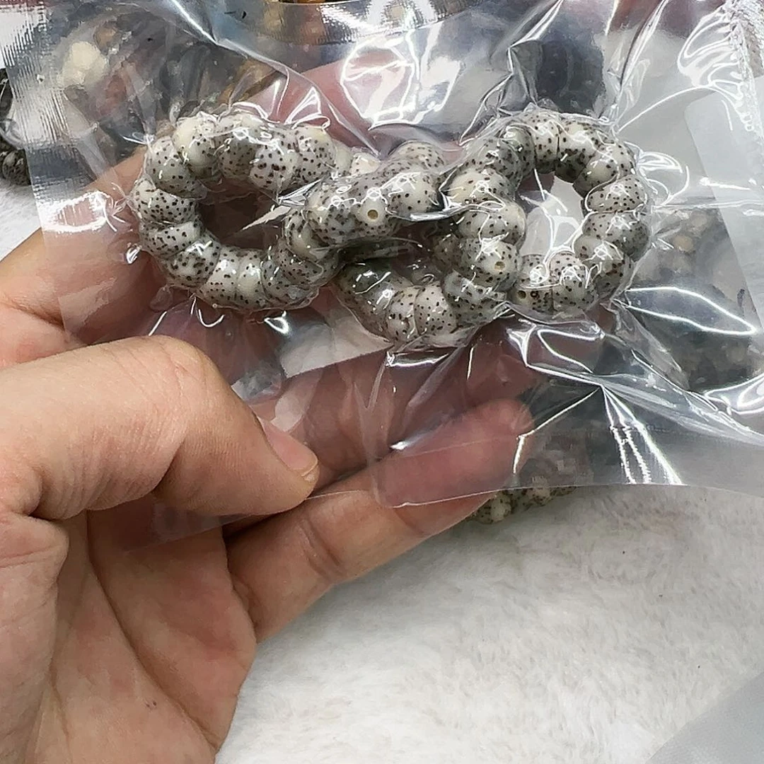 星月菩提手串51卓越糯冰石玉星月菩提单圈猪大肠蒜瓣10