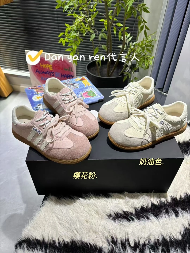 【小欧包】2025代言人新款ins风德训鞋女百搭时尚休闲小白鞋