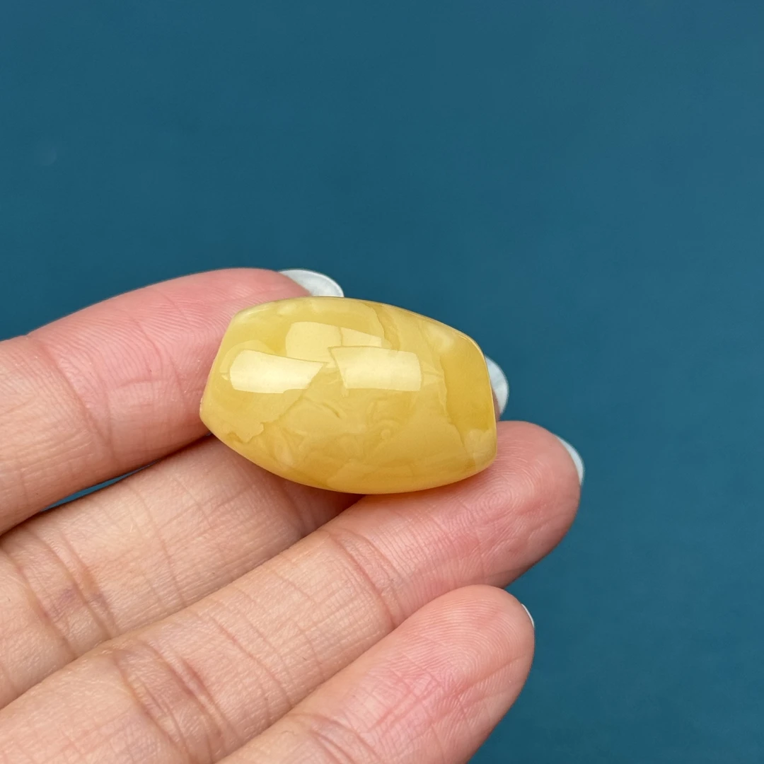 Y5072天然原矿蜜蜡 妖花桶珠16x25mm 3.2克抖音基地质检发货