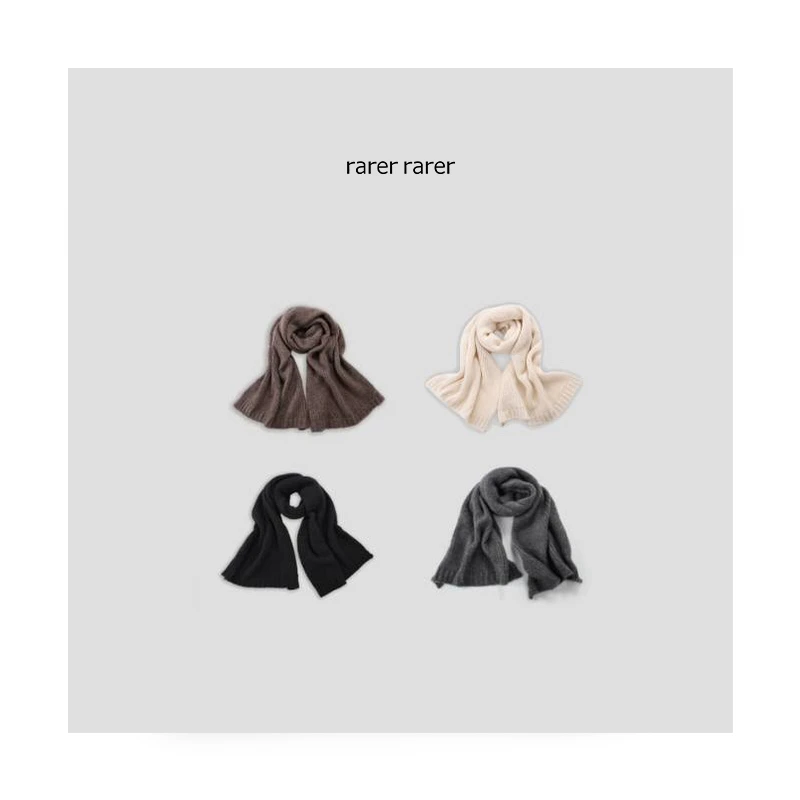 【rarer rarer】25AW秋冬四色大款厚桑蚕丝羊绒围巾 2506044