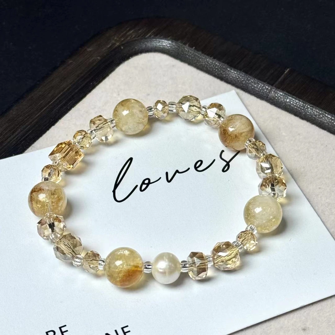 原创风黄塔晶女款简约轻奢手链 多样性发一SL098