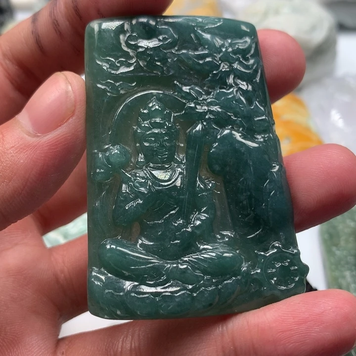 翡翠未镶嵌颈饰保真天然a货翡翠