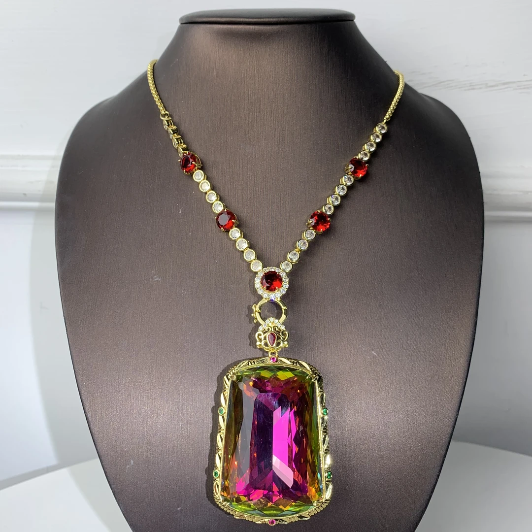 7504【项链】轻奢精品白金色女士项链