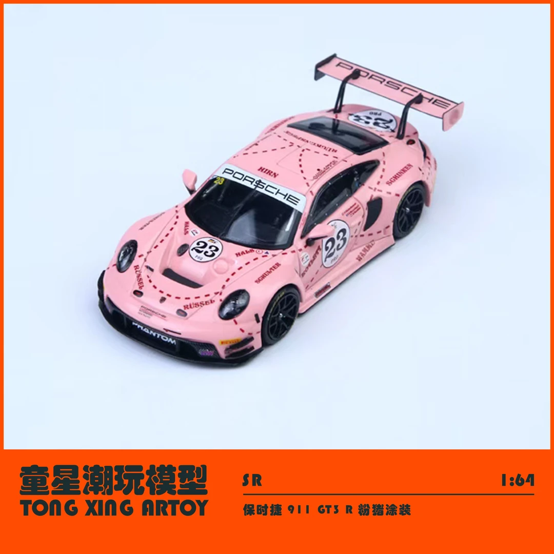 【预售】SR 保时捷 911 GT3 R 粉猪涂装 1:64 模型