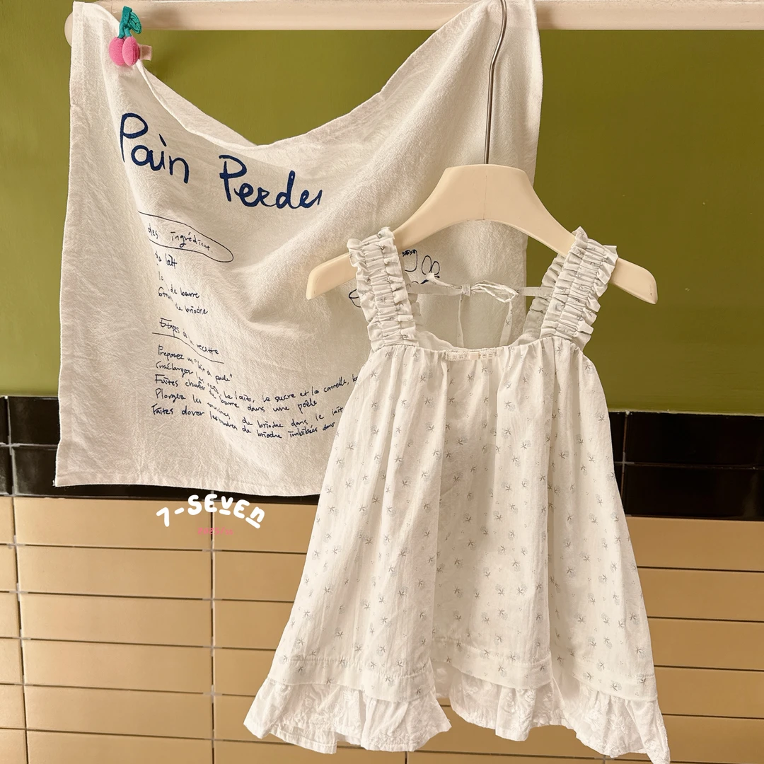 7Seven吊带无袖碎花系带棉布娃娃衫女童夏款