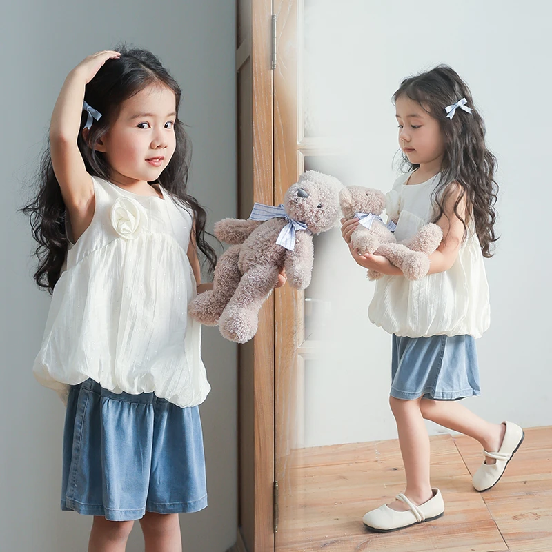 MOMOCO夏季新款女童洋气甜美背心77680233001