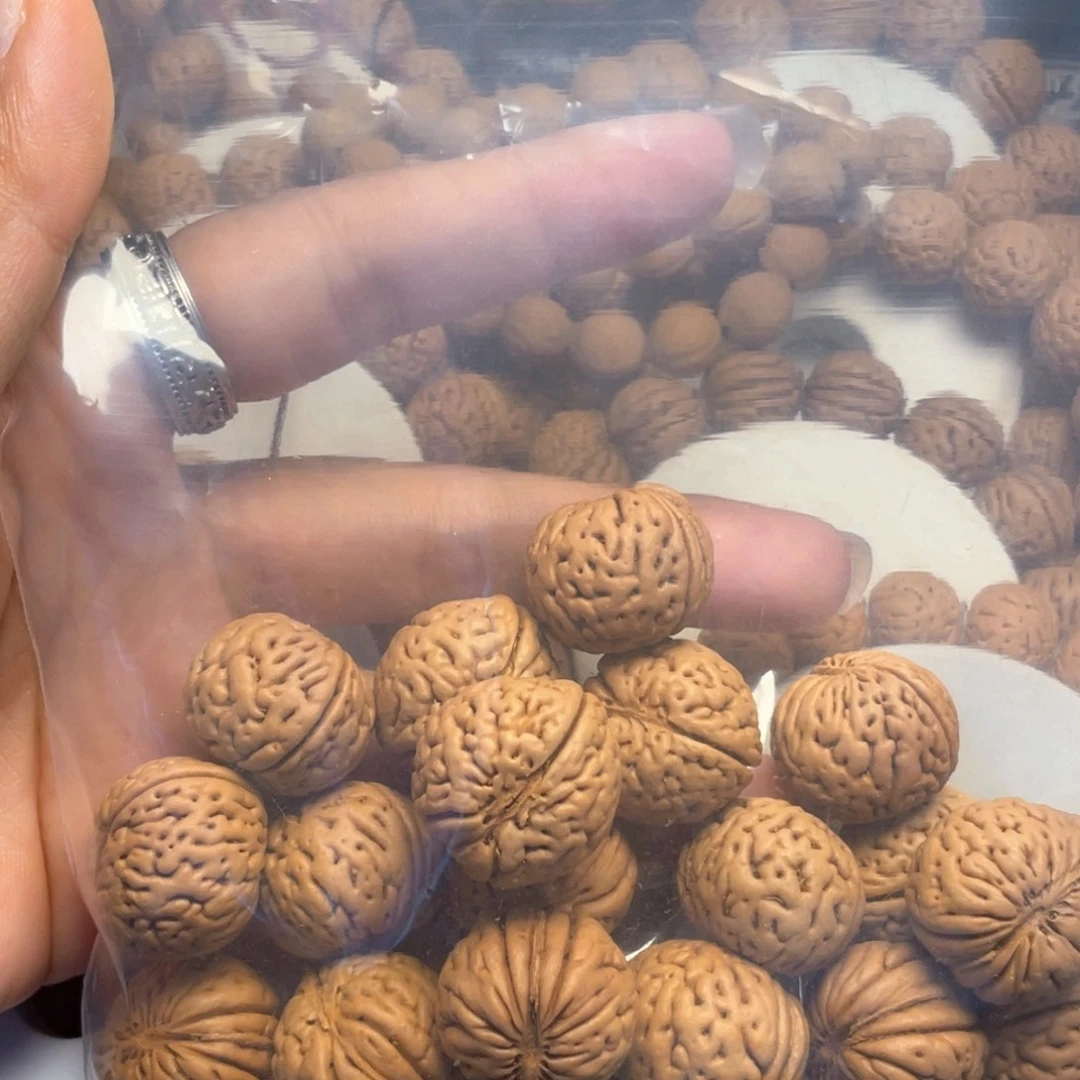 福***财木质类桃核手串22+磨盘