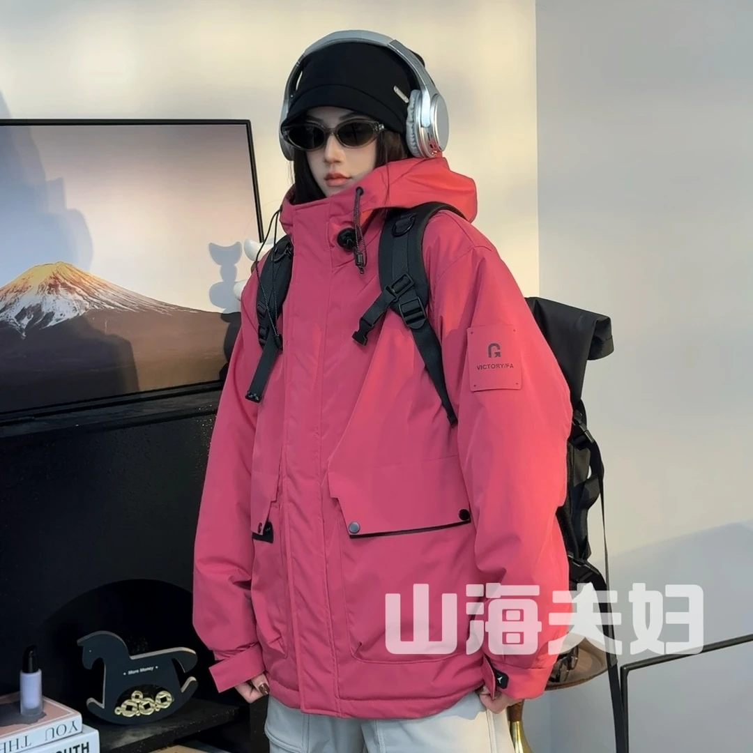 【山海宝藏】雪国列车！连帽防风防水加厚滑雪服5816