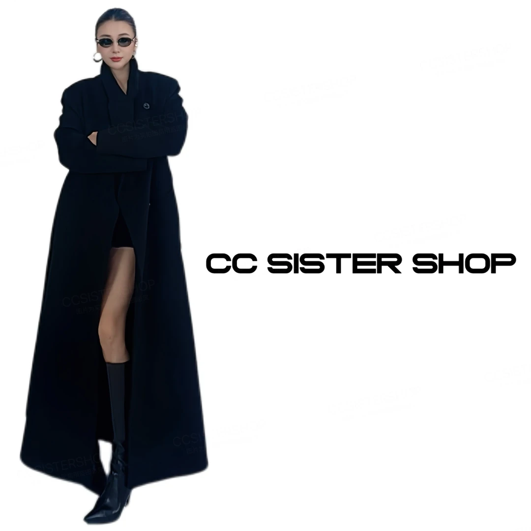 CC SISTER SHOP 【月下北归】简约宽松阔版羊毛羽绒大衣