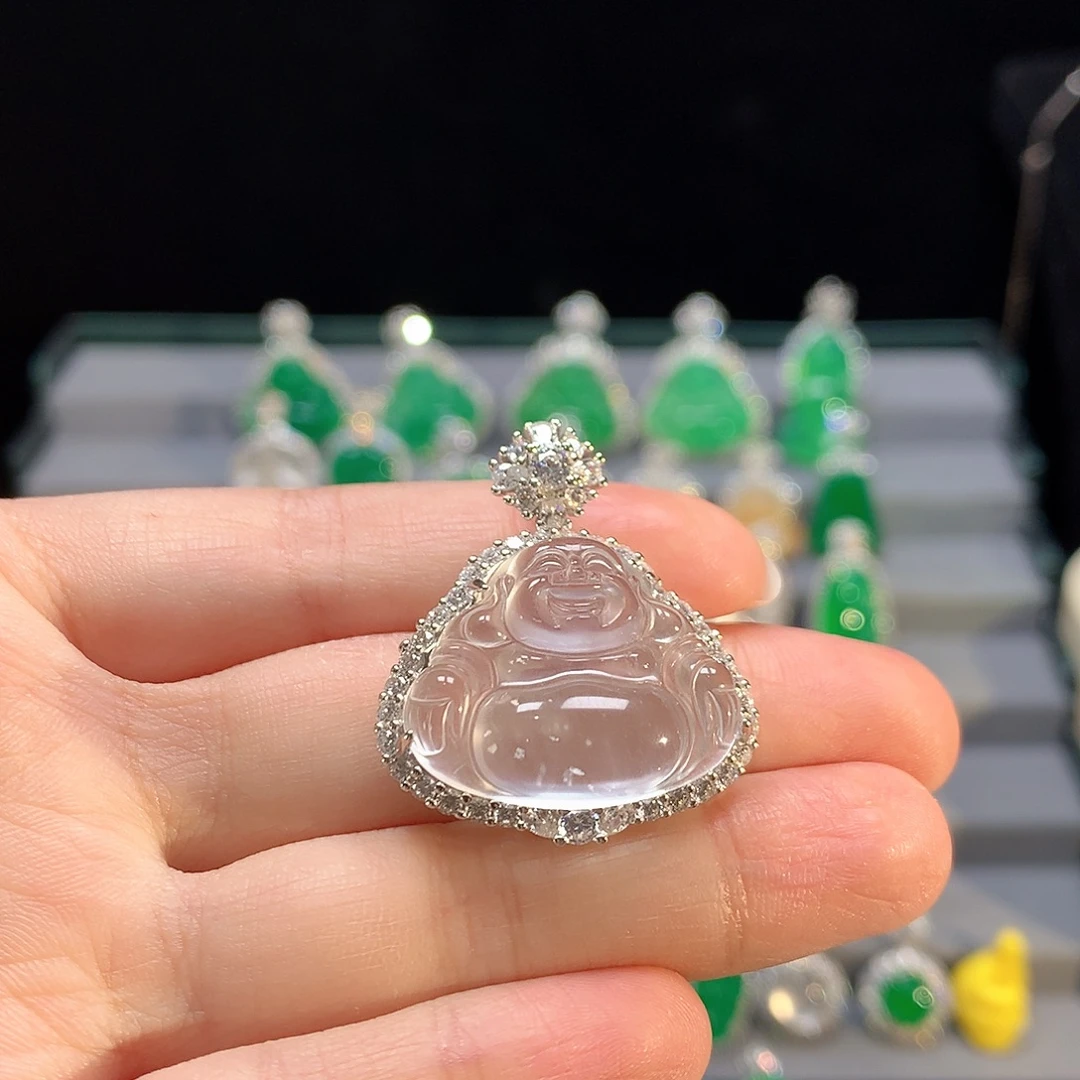 石英质玉银S925镶嵌颈饰