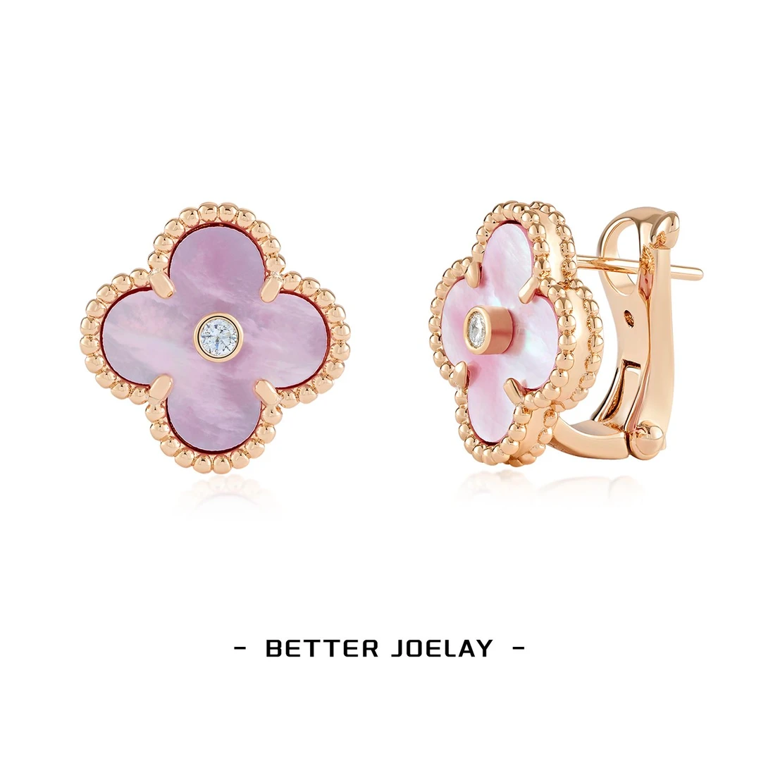铜合金贝壳耳饰 BETTER JOELAY-【四叶草耳拍】时尚高级耳拍KXL0011