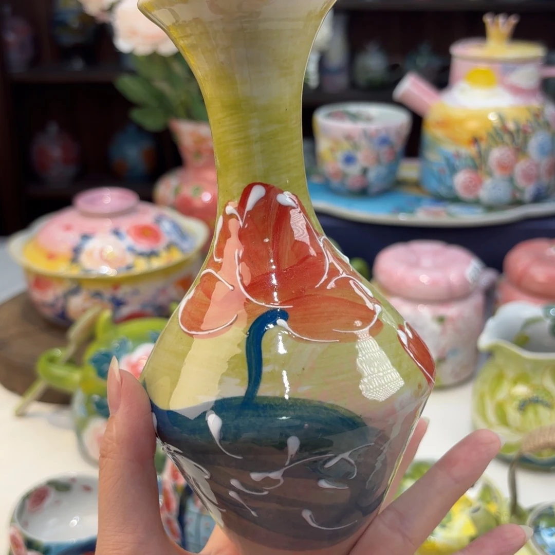 瓷片景德镇手绘高温釉下彩陶瓷茶具