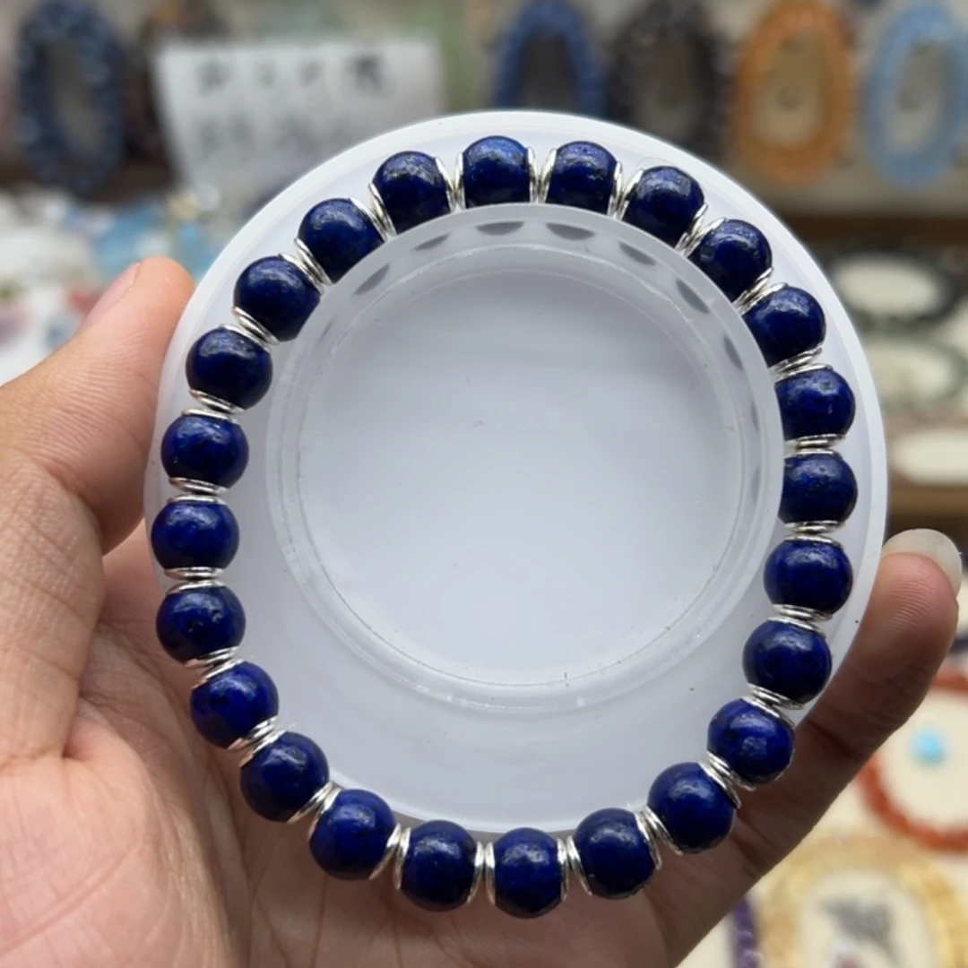 水晶手链未镶嵌青金石隔片