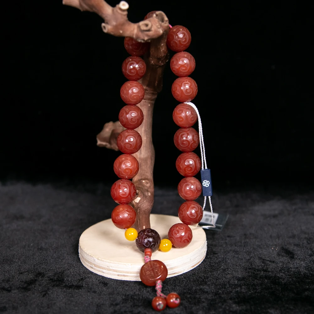 玛瑙珠链MN-5677（评级撕毁不退）