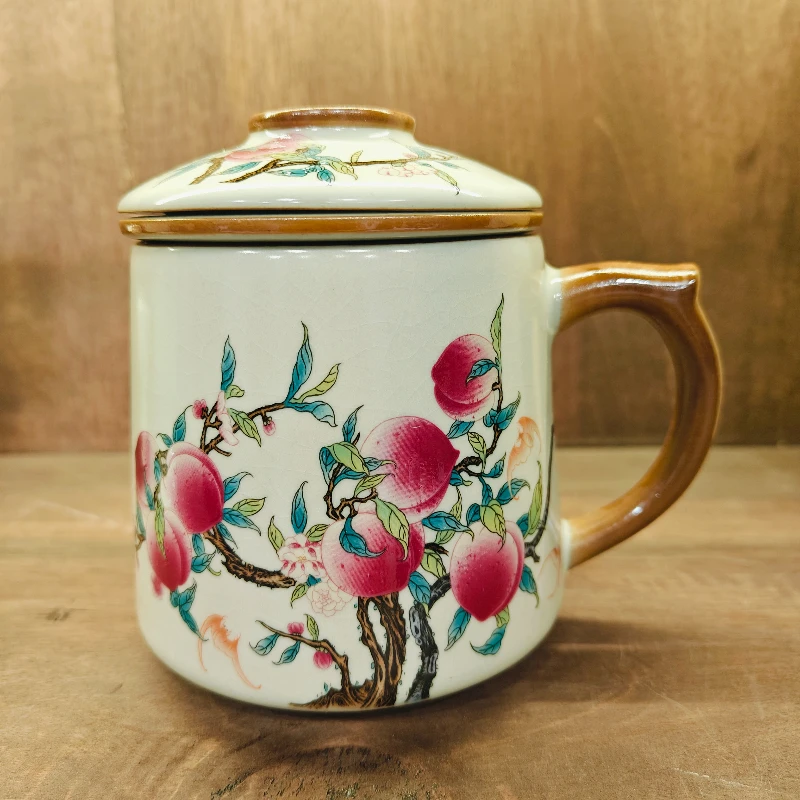 E914-汝窑九桃办公杯LSY