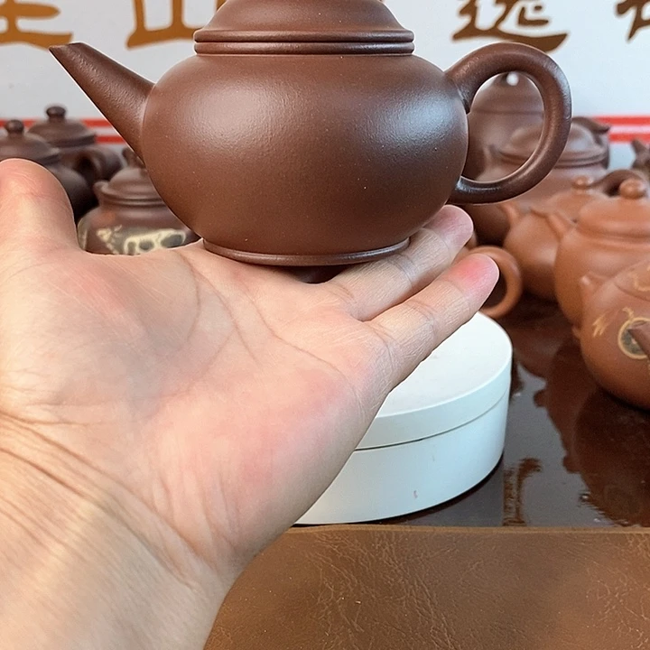 茶壶紫砂老紫泥水平175cc