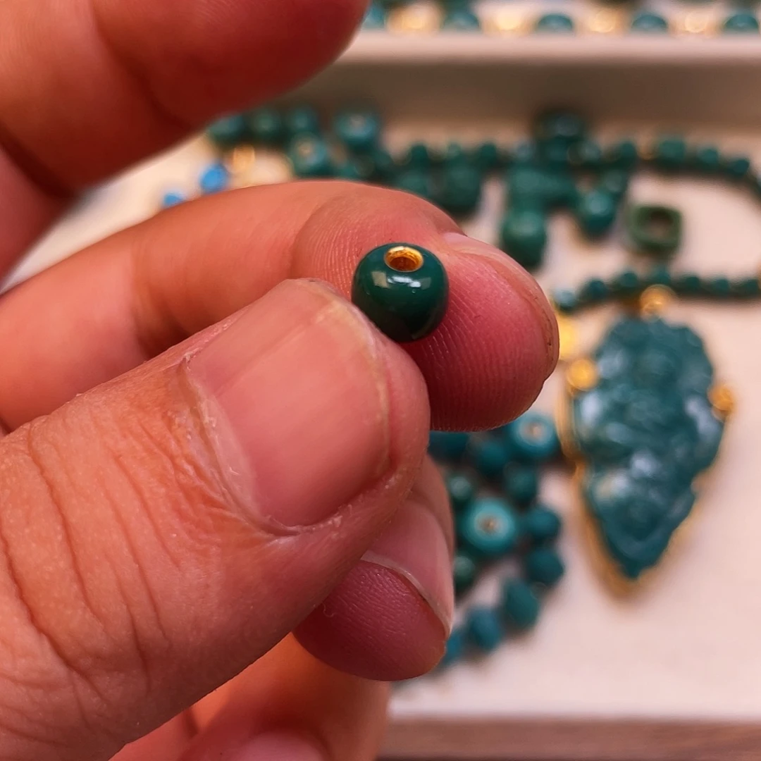 绿松石合金挂件原矿绿松石配饰高品