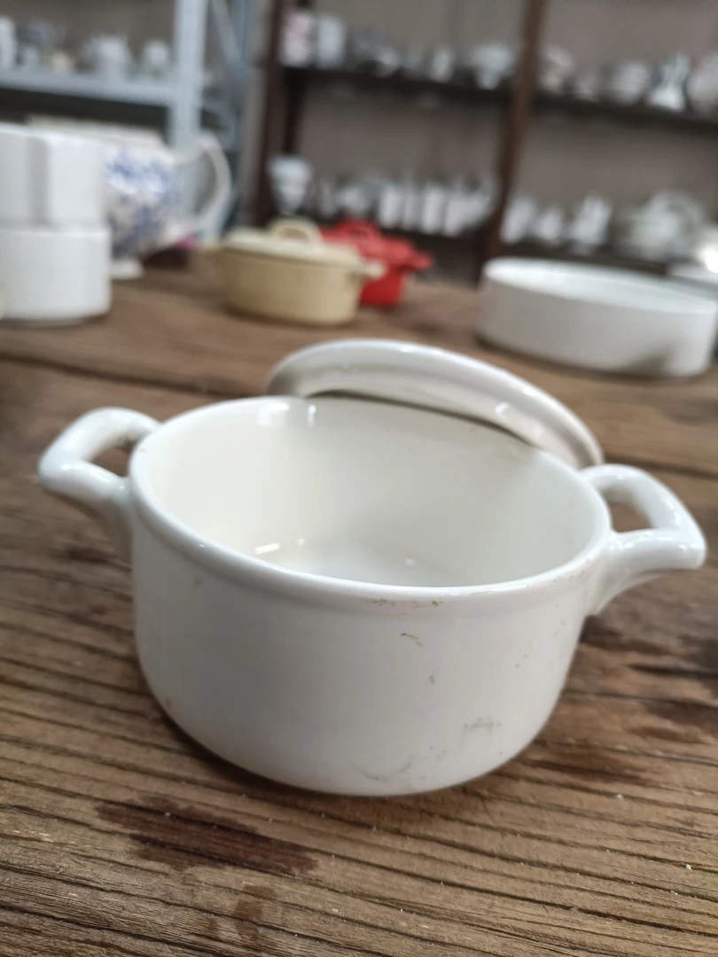 磁州窑国营尾货白盖锅一套《微瑕完美勿拍》