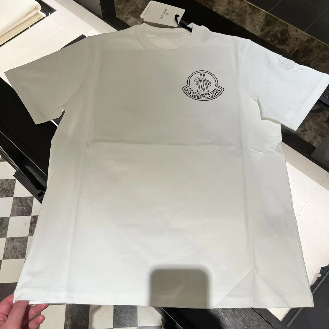 未使用 MONCLER 盟可睐蒙口/GG/新款白色男士T恤 SS  TSHIRT