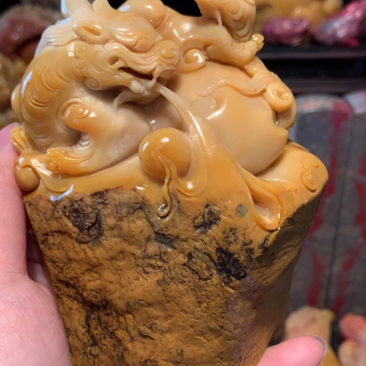 昌化石石**爱昌化田黄石把件