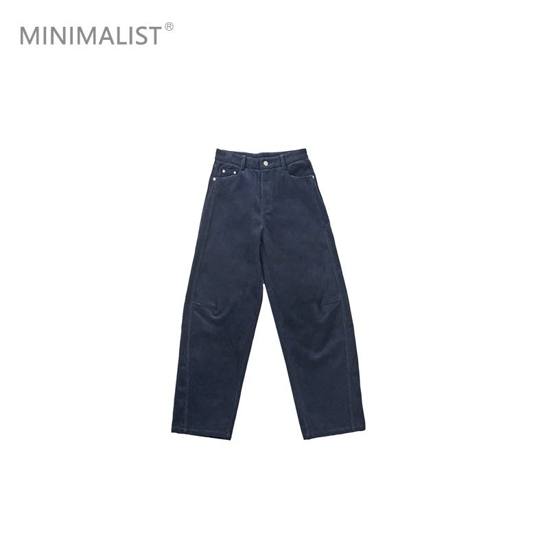 极限民《流光溢彩》秋冬休闲直筒灯芯绒纯色显瘦长裤W4403O2305