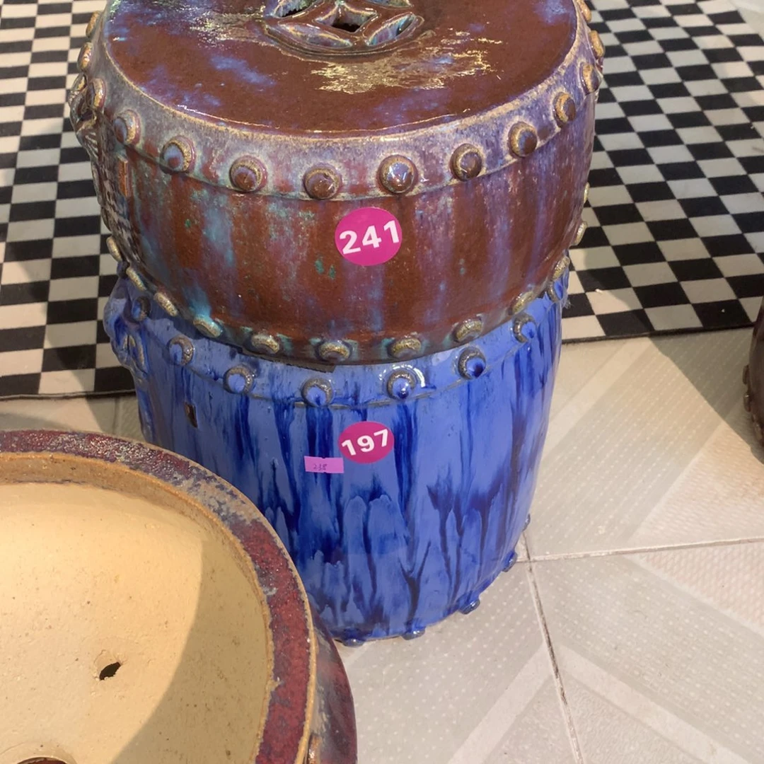 石湾纯手工石湾盆休**花241