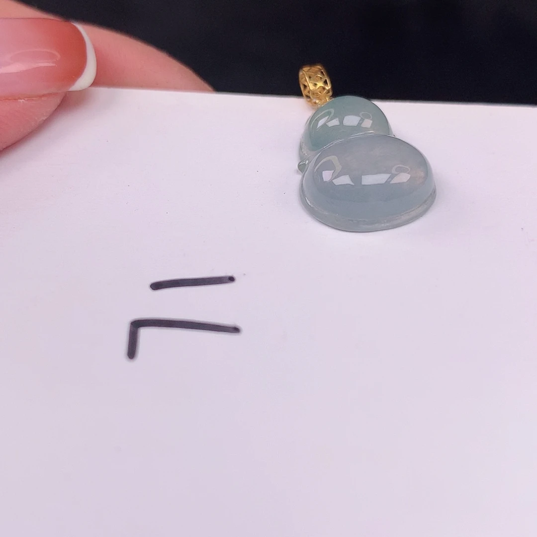 【闪购商品】翡翠18K金镶嵌颈饰如*不带链子