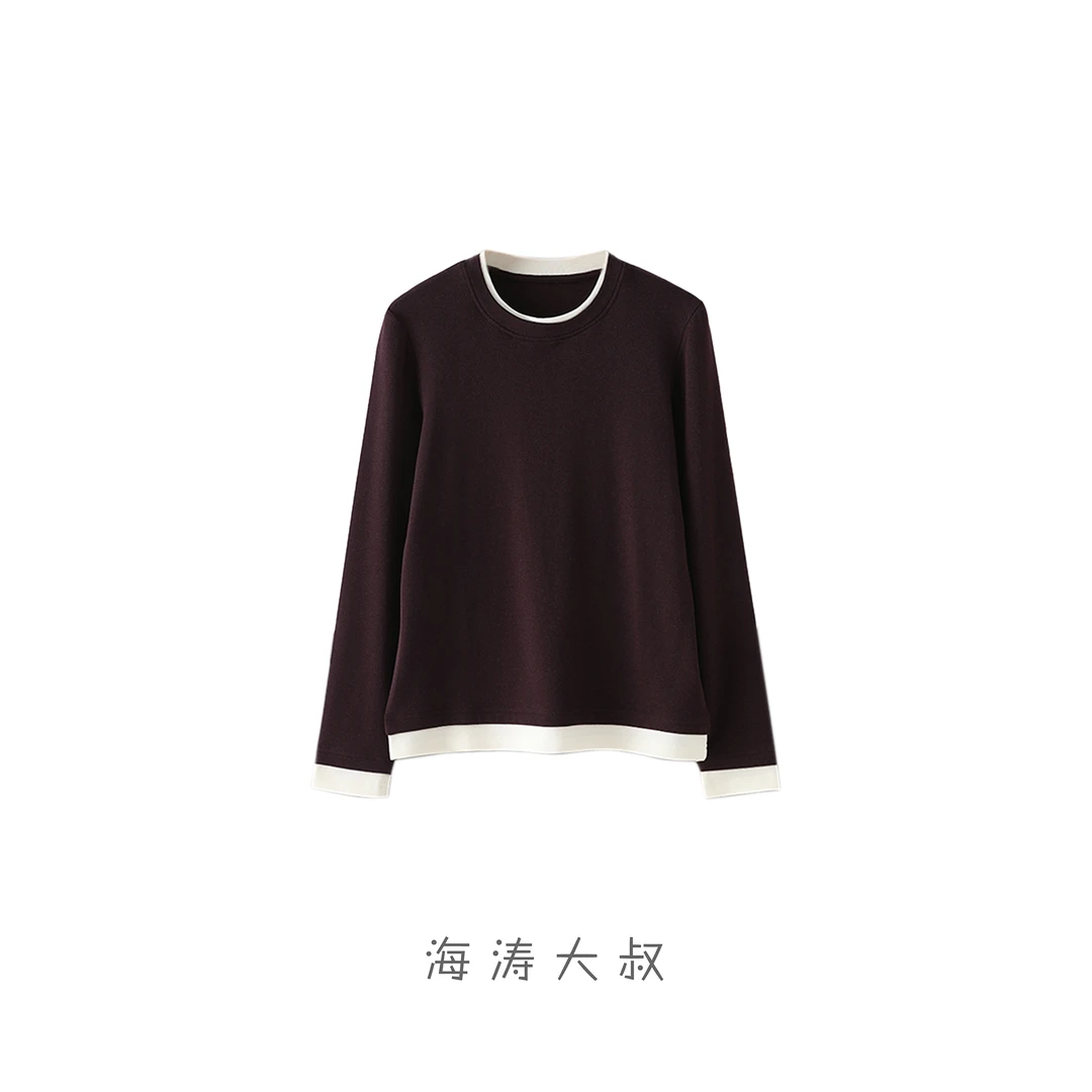 【海涛大叔】升级东洋纺膨体依翡丝假两件打底衫 GSJ002