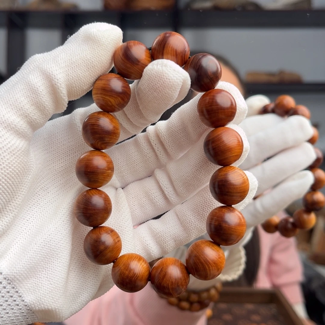 柏木（崖柏）手串/手链 红黑油乱纹1.5板根香料药甜29