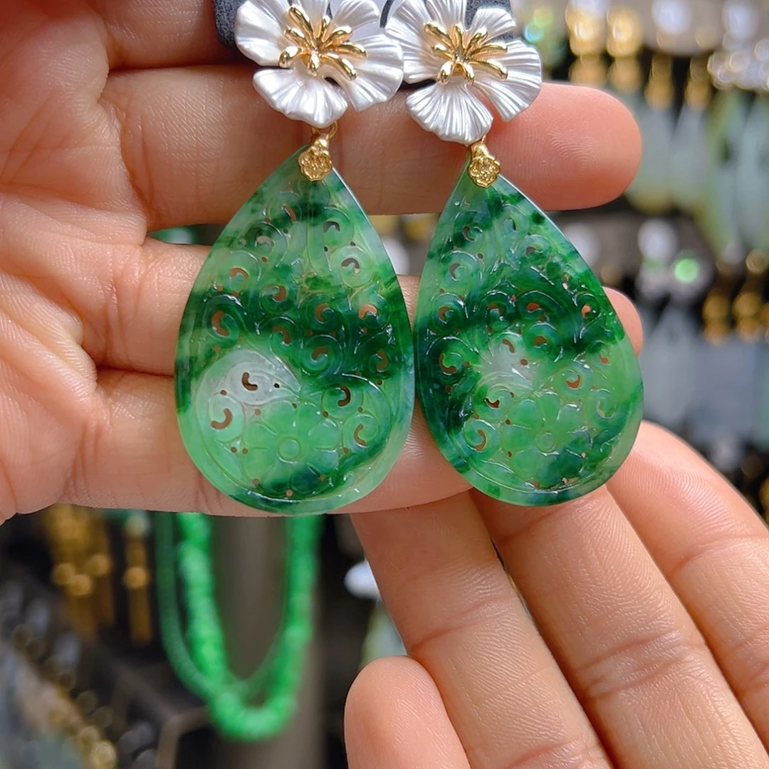 未镶嵌翡翠耳饰翡翠