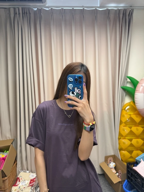 星玥大人紫色T宽松