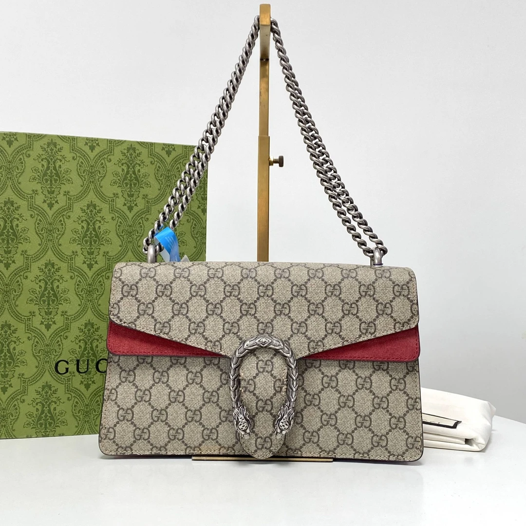95新 GUCCI/古驰 丁丁专属Gucci 拼色酒神中号BJFB1629