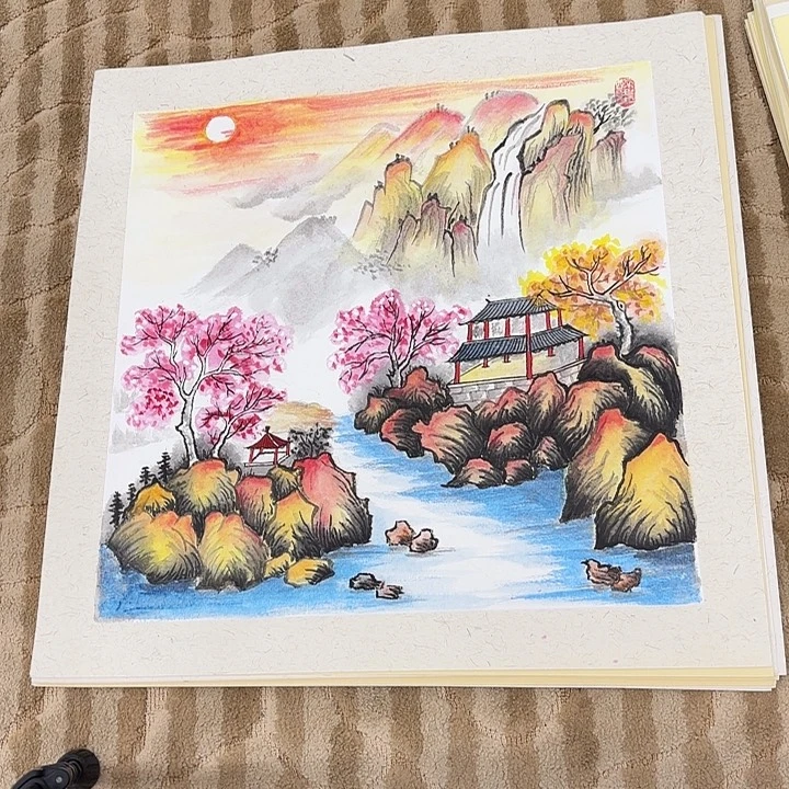 国画花鸟等图案和50.50