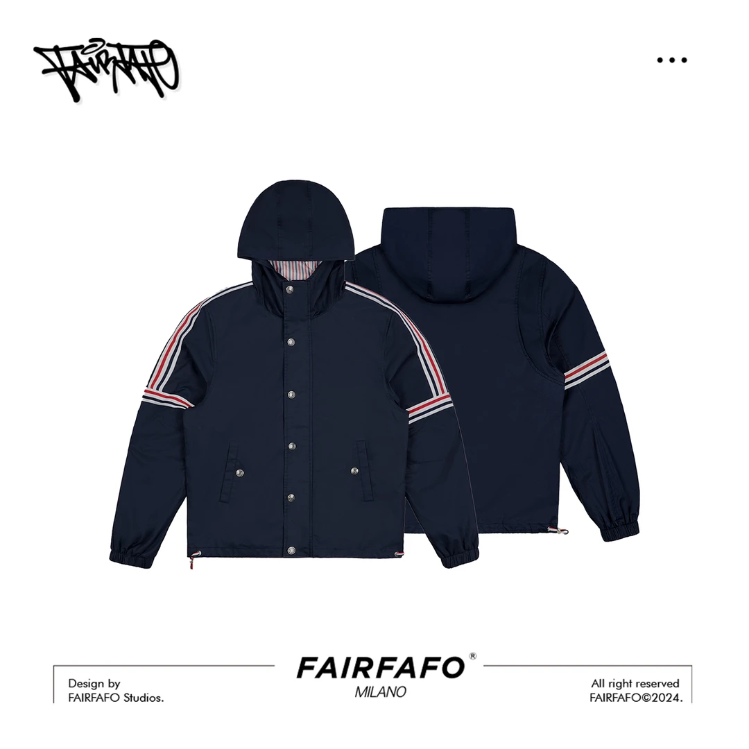 FAIRFAFO林肉肉【织带连帽外套】DJ24WT048美式休闲百搭复古小众ins