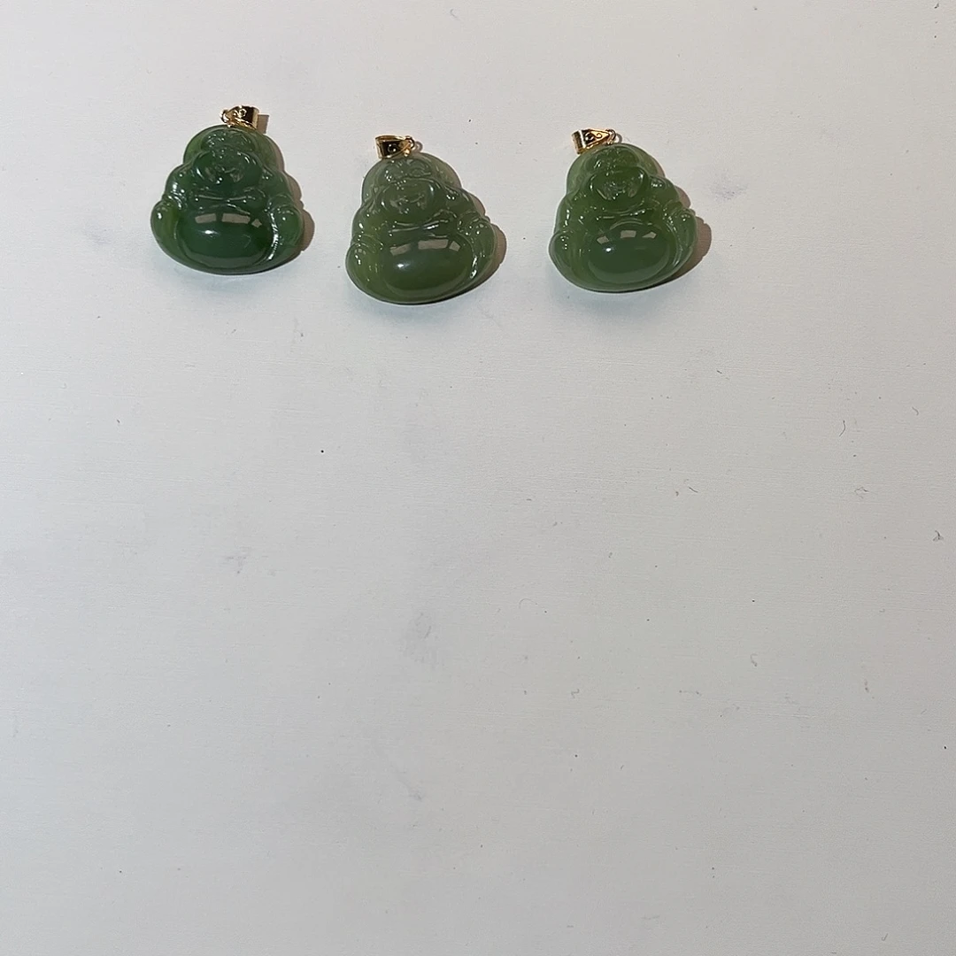 和田玉未镶嵌吊坠(不含链)和田玉碧玉佛（随机发，拍一发）