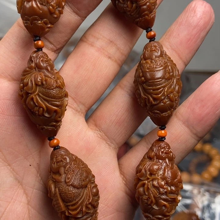 猴头核桃吊坠文玩手串