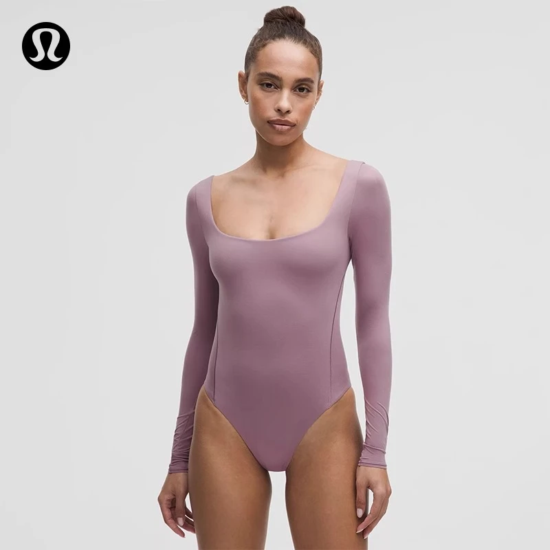 Nulu 女士方领长袖比基尼连体衣 速干芯吸丨lululemon丨LW3IHES
