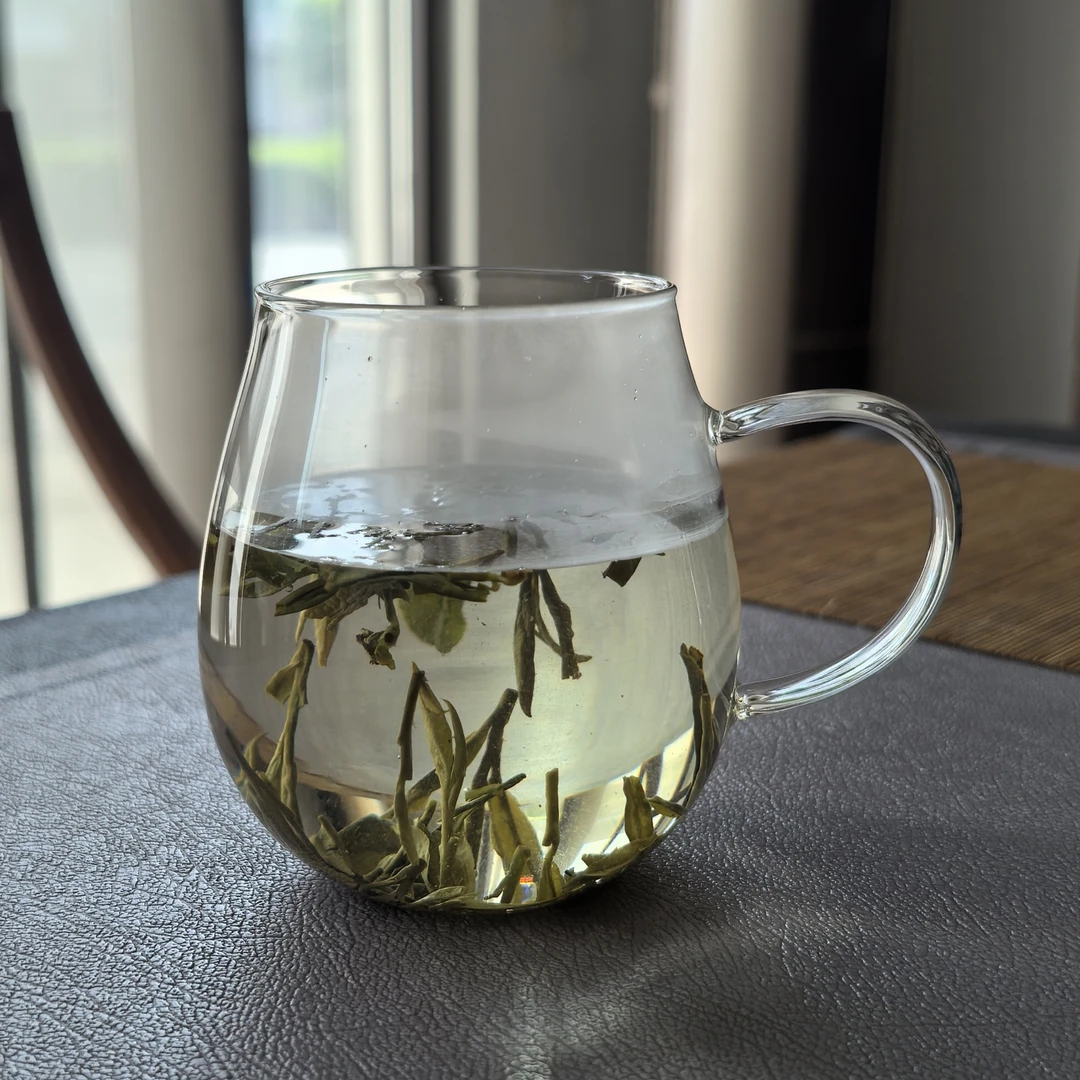 高硼硅玻璃水杯耐高温个人专用绿茶杯加厚大容量带把手防烫可加热