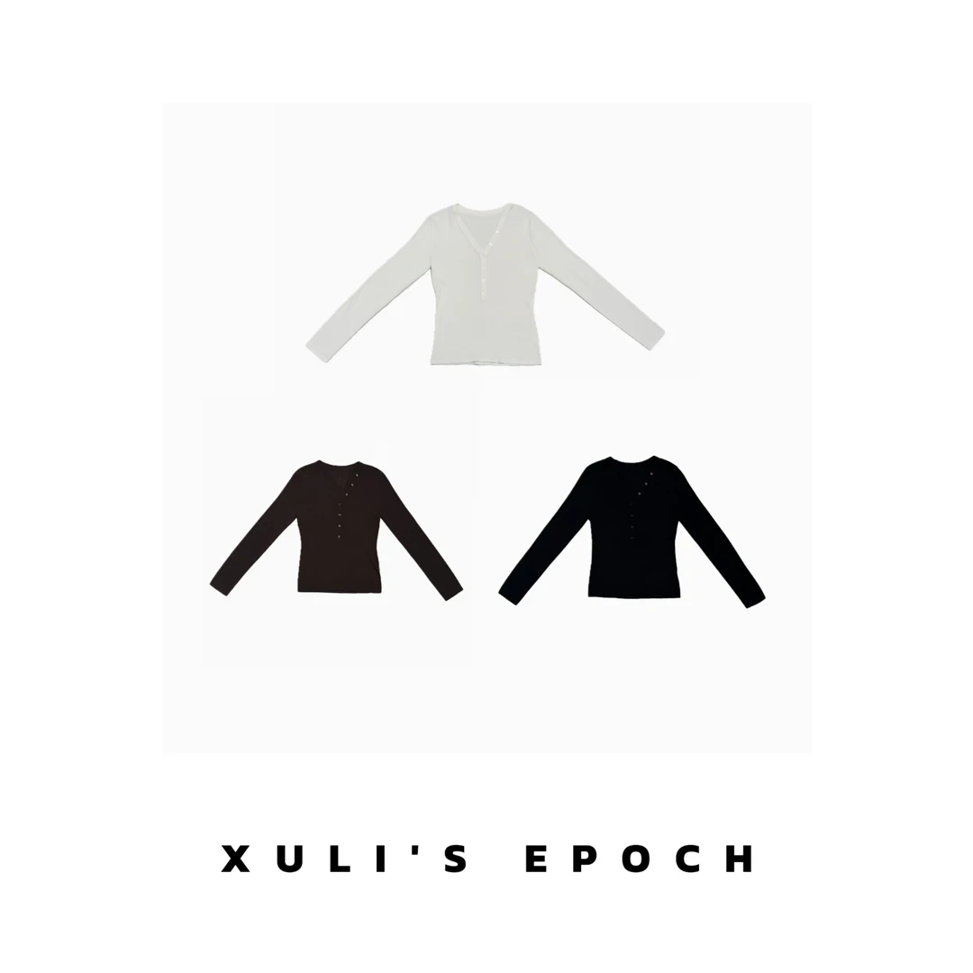 XULI'S EPOCHY字领排扣设计打底衫·D9682·深圳限定